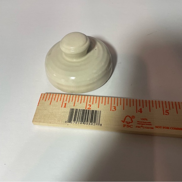 Vintage Treasure Craft Mirage Stoneware Sugar container w/Lid, Pink & Green - Picture 3 of 14